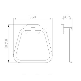 Вешалка для полотенец Wonzon & Woghand Graffity WW-9313 тёмный графит